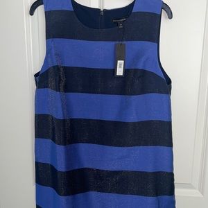 Banana Republic Shift Dress NWT Size 14 Black & Blue with pockets
